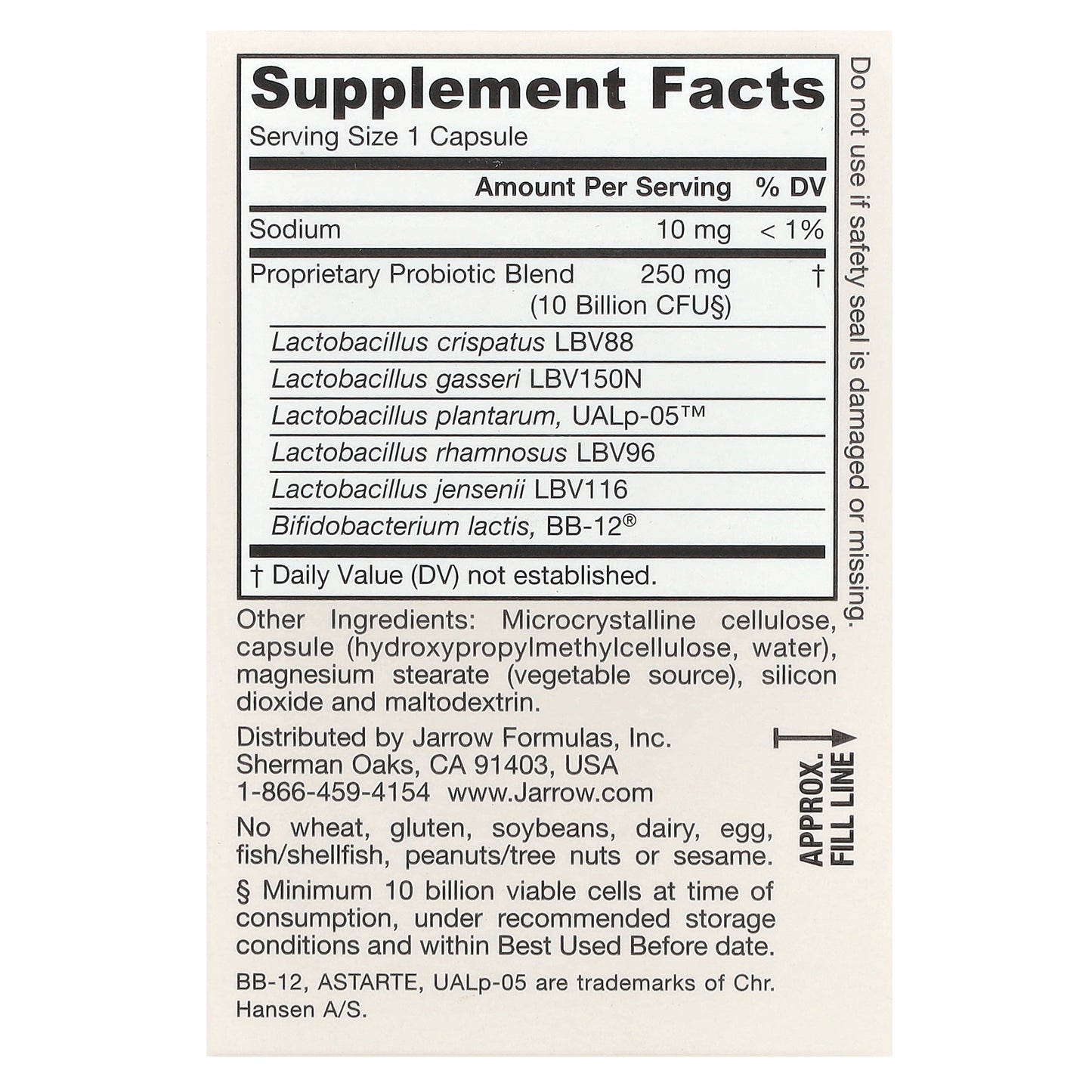 Jarrow Formulas, Vegan Fem Dophilus, Advanced, 10 Billion CFU (250 mg), 30 Veggies Capsules