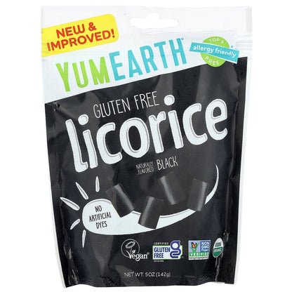 YumEarth, Gluten Free Licorice, Black, 5 oz (142 g)