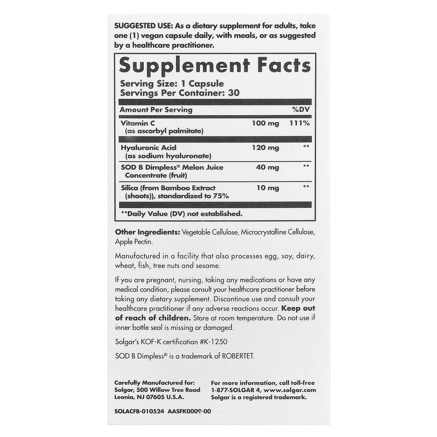 Solgar, Age-Defying Nutrition, Cellulite Fighter, 30 Vegan Capsules