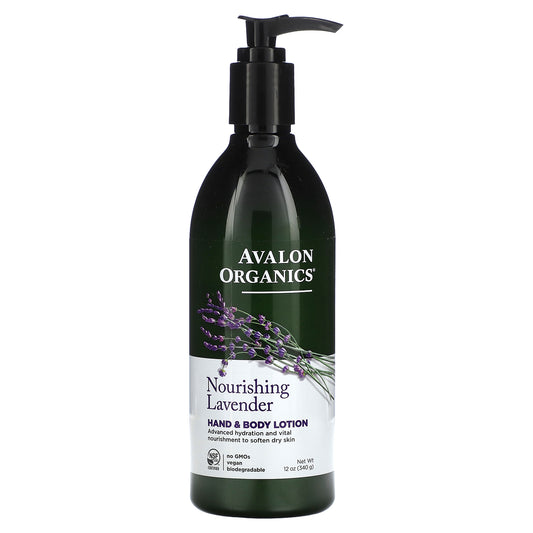 Avalon Organics, Hand & Body Lotion, Nourishing Lavender, 12 oz (340 g)