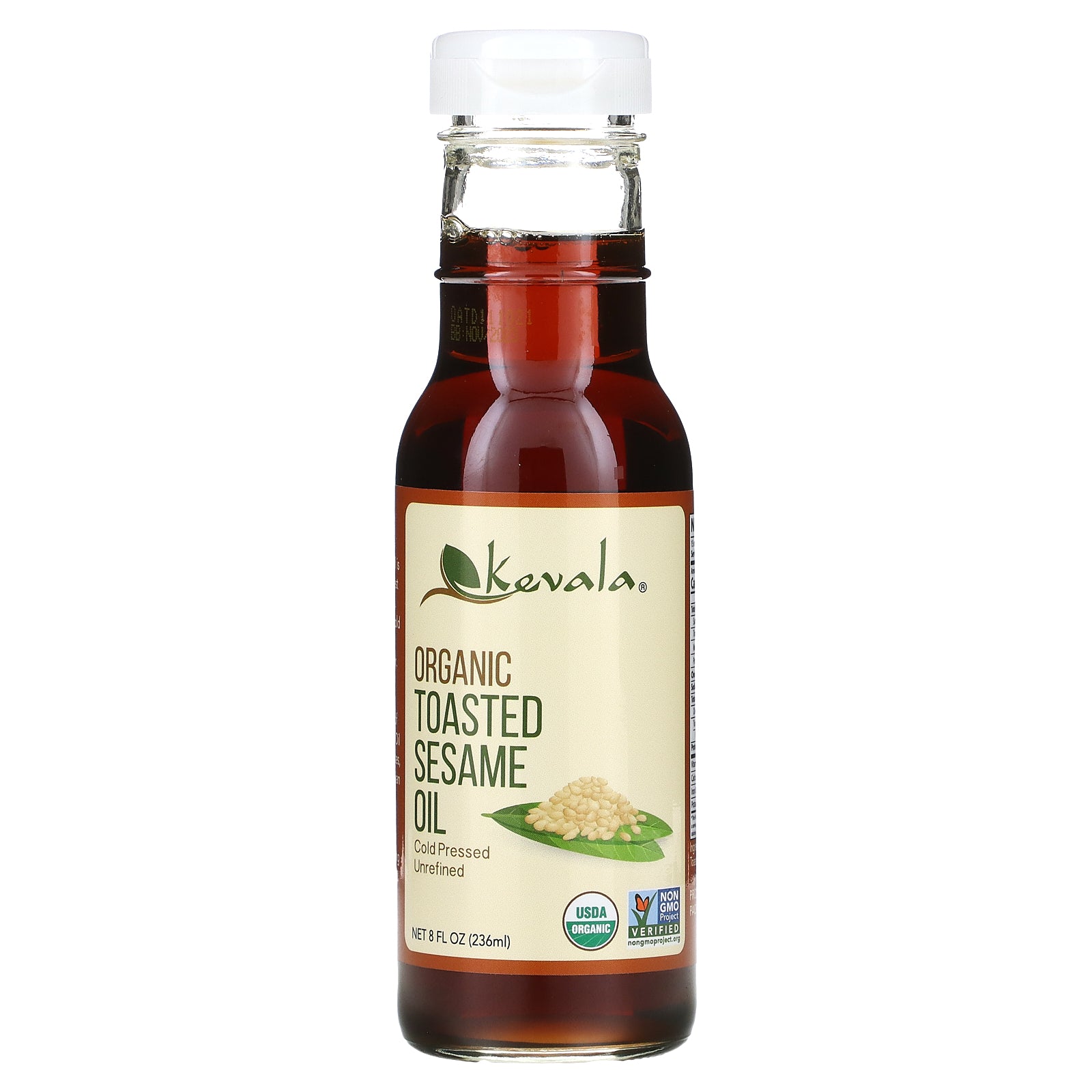 Kevala, Organic Toasted Sesame Oil, 8 fl oz (236 ml)