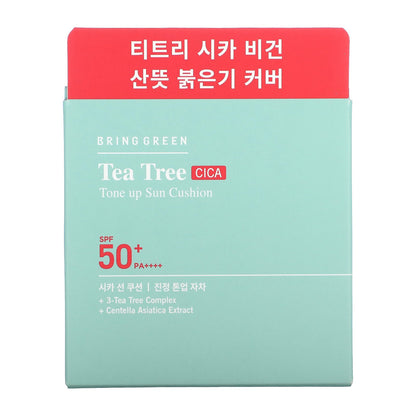 Bringgreen, Tea Tree CICA Tone Up Sun Cushion, SPF 50+ PA++++, 0.52 oz (15 g)