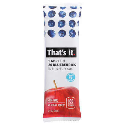 That's It, Fruit Bars, Apple + Blueberries, 12 Bars, 1.2 oz (35 g) Each