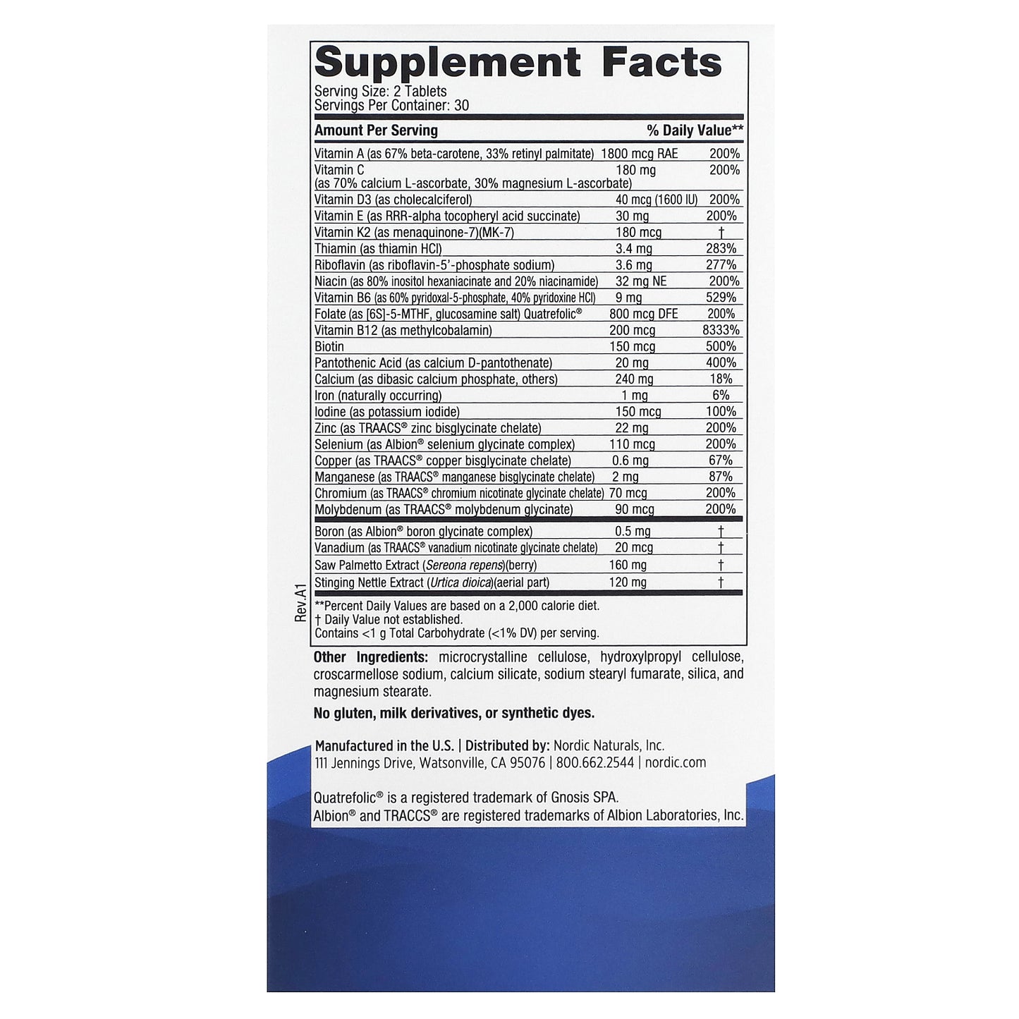 Nordic Naturals, Men's Multivitamin, 60 Tablets