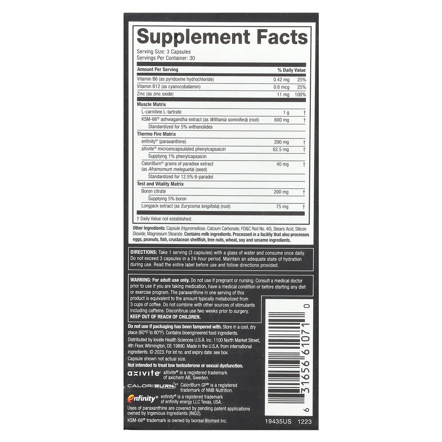 MuscleTech, AlphaTest™ Thermo XTR, 90 Capsules