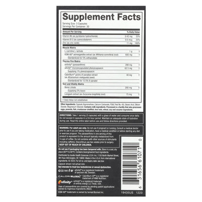 MuscleTech, AlphaTest™ Thermo XTR, 90 Capsules