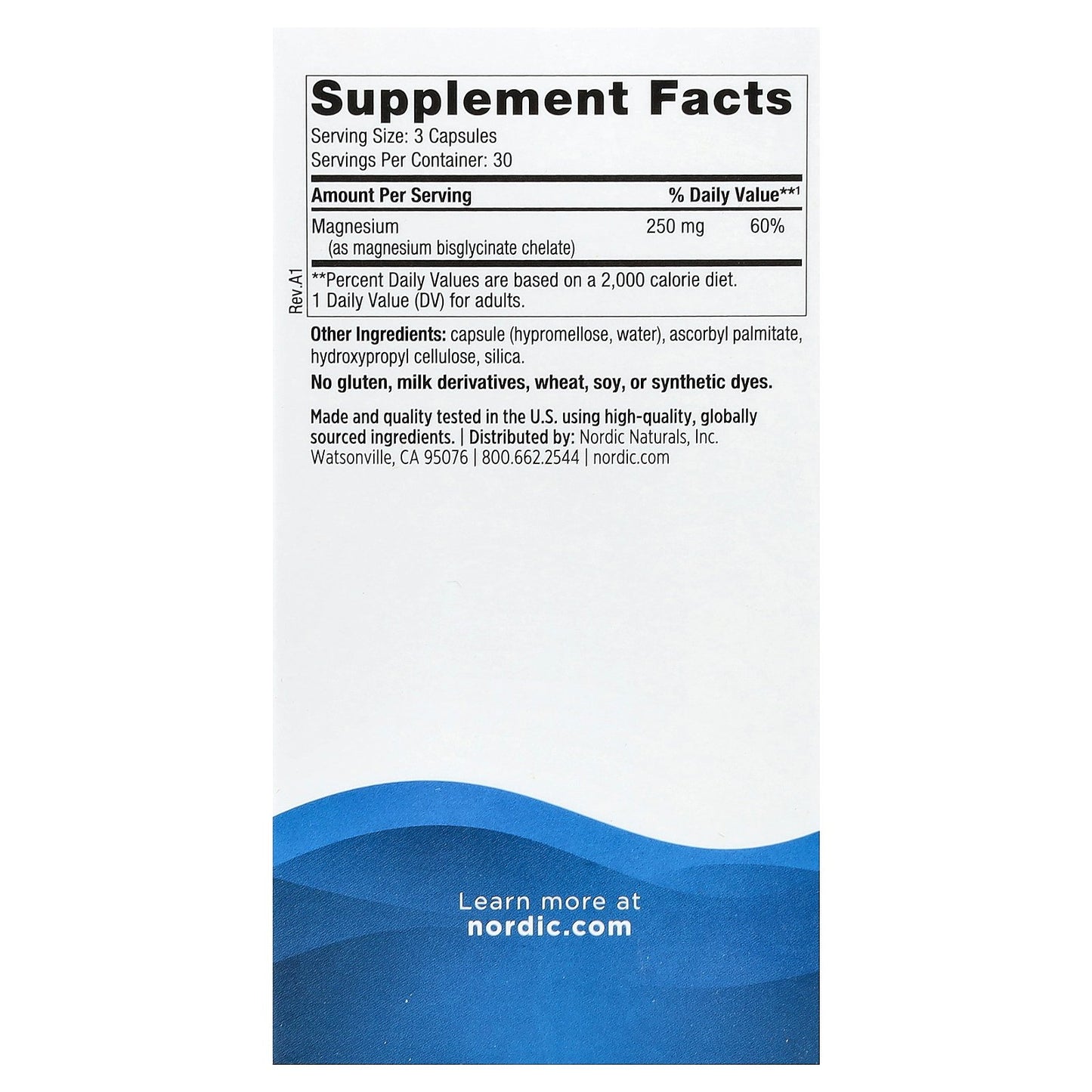 Nordic Naturals, Magnesium Glycinate, 90 Capsules (83 mg per Capsule)