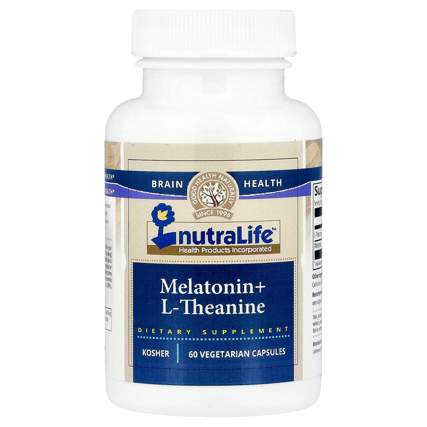 NutraLife, Melatonin + L-Theanine, 60 Vegetarian Capsules