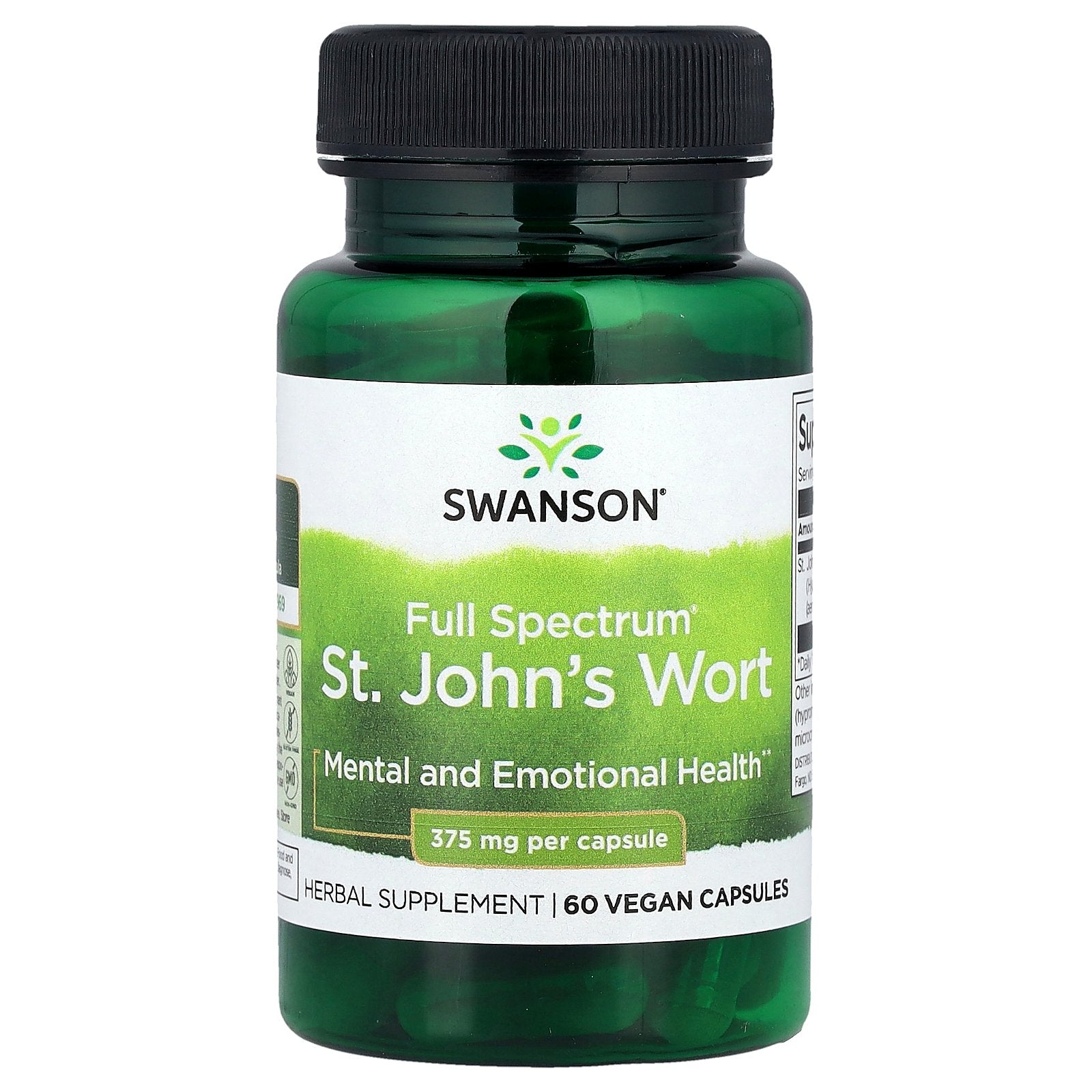 Swanson, Full Spectrum® St. John's Wort, 375 mg, 60 Vegan Capsules