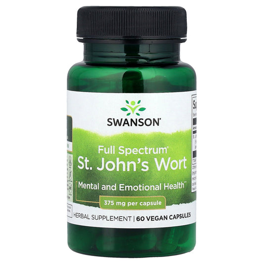 Swanson, Full Spectrum® St. John's Wort, 375 mg, 60 Vegan Capsules