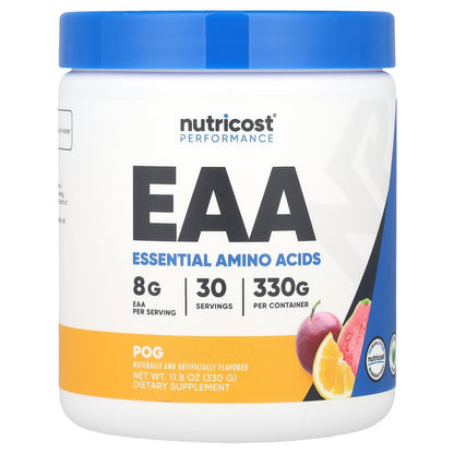Nutricost, Performance, EAA Powder, Passionfruit, Orange & Guava, 11.8 oz (330 g)