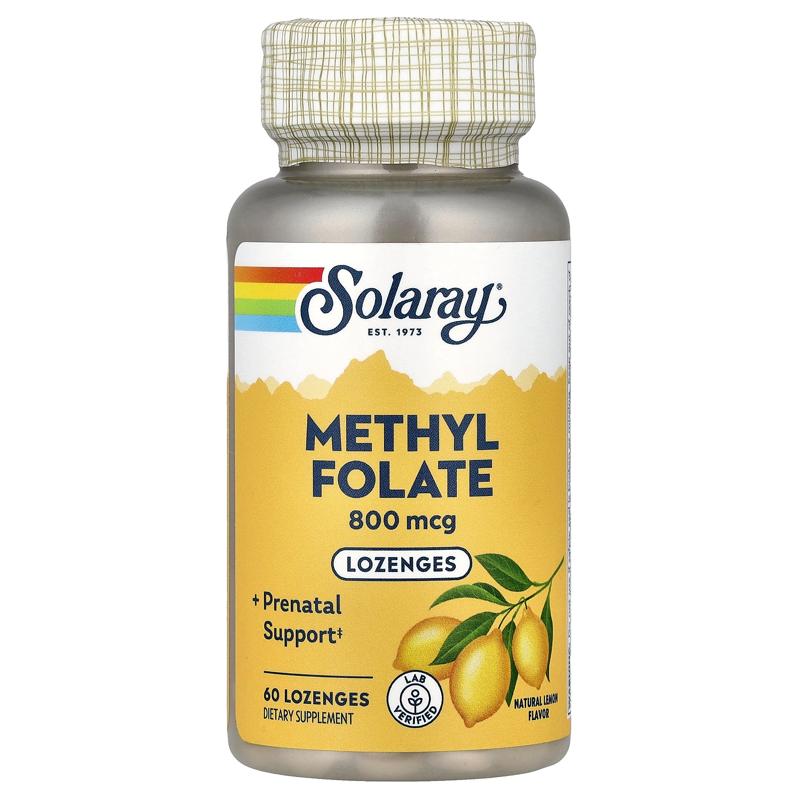 Solaray, Methyl Folate, Lemon, 800 mcg, 60 Lozenges
