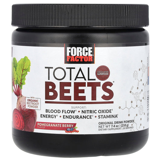 Force Factor, Total Beets, Original Drink Powder, Pomegranate Berry, 7.4 oz (210 g)