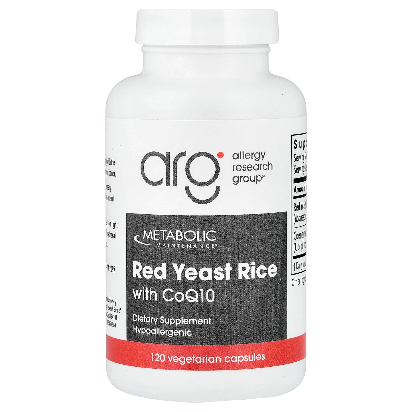 Metabolic Maintenance, Red Yeast Rice with CoQ10, 120 Vegetarian Capsules