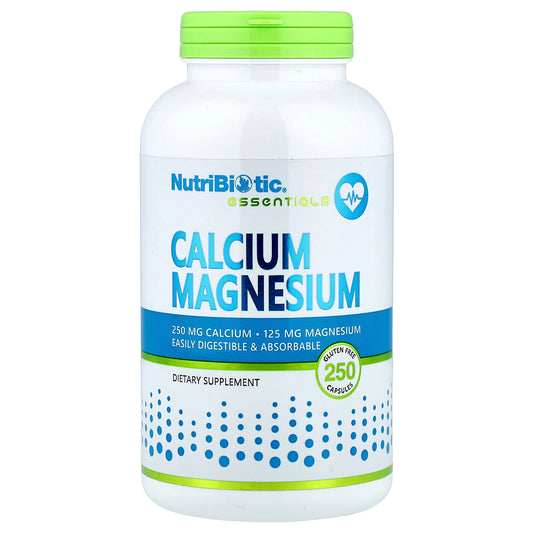 NutriBiotic, Essentials, Calcium Magnesium, 250 Capsules