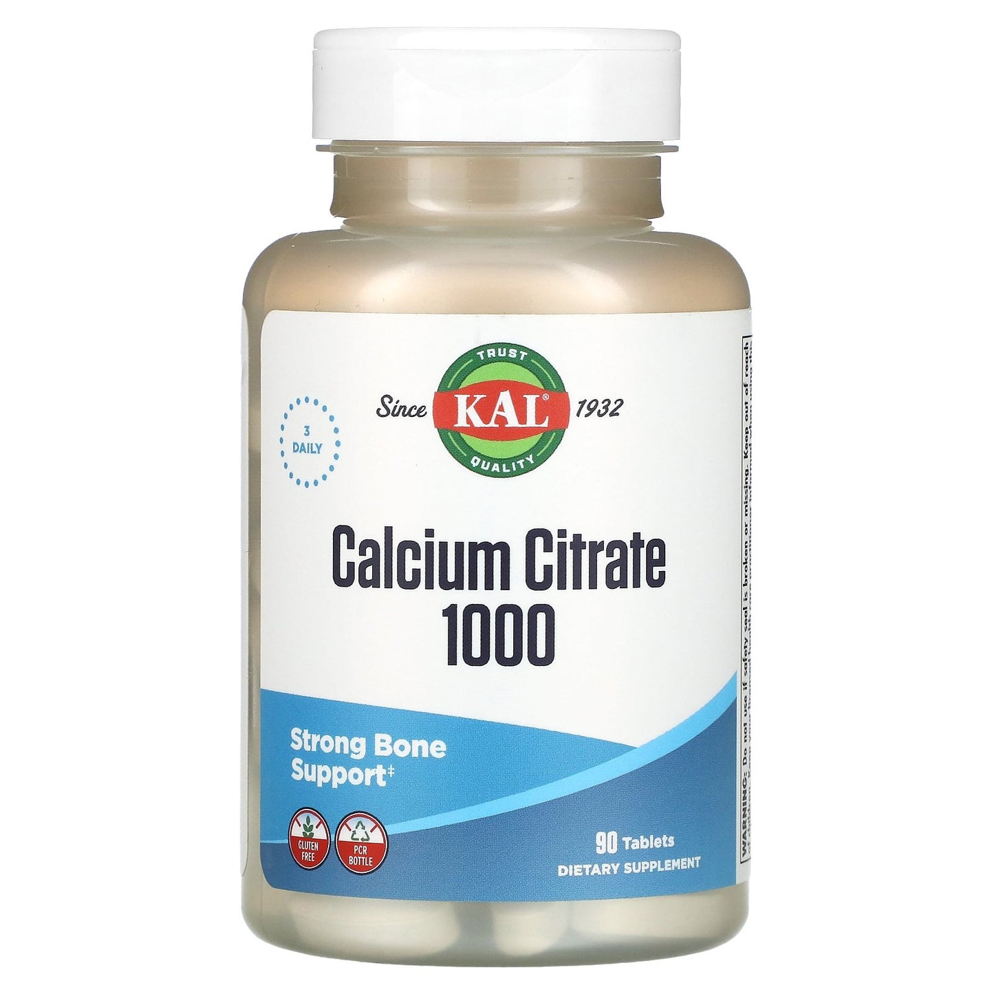 KAL, Calcium Citrate 1000, 90 Tablets (333 mg per Tablet)