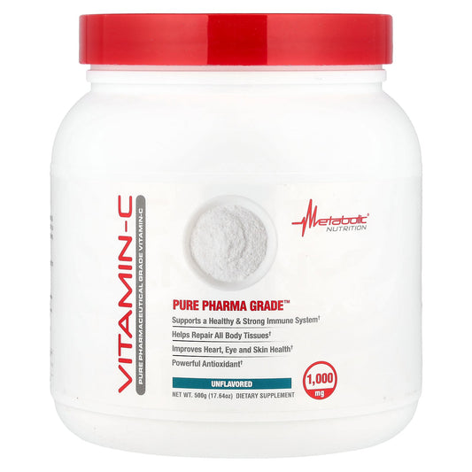 Metabolic Nutrition, Vitamin-C, Unflavored, 17.64 oz (500 g)