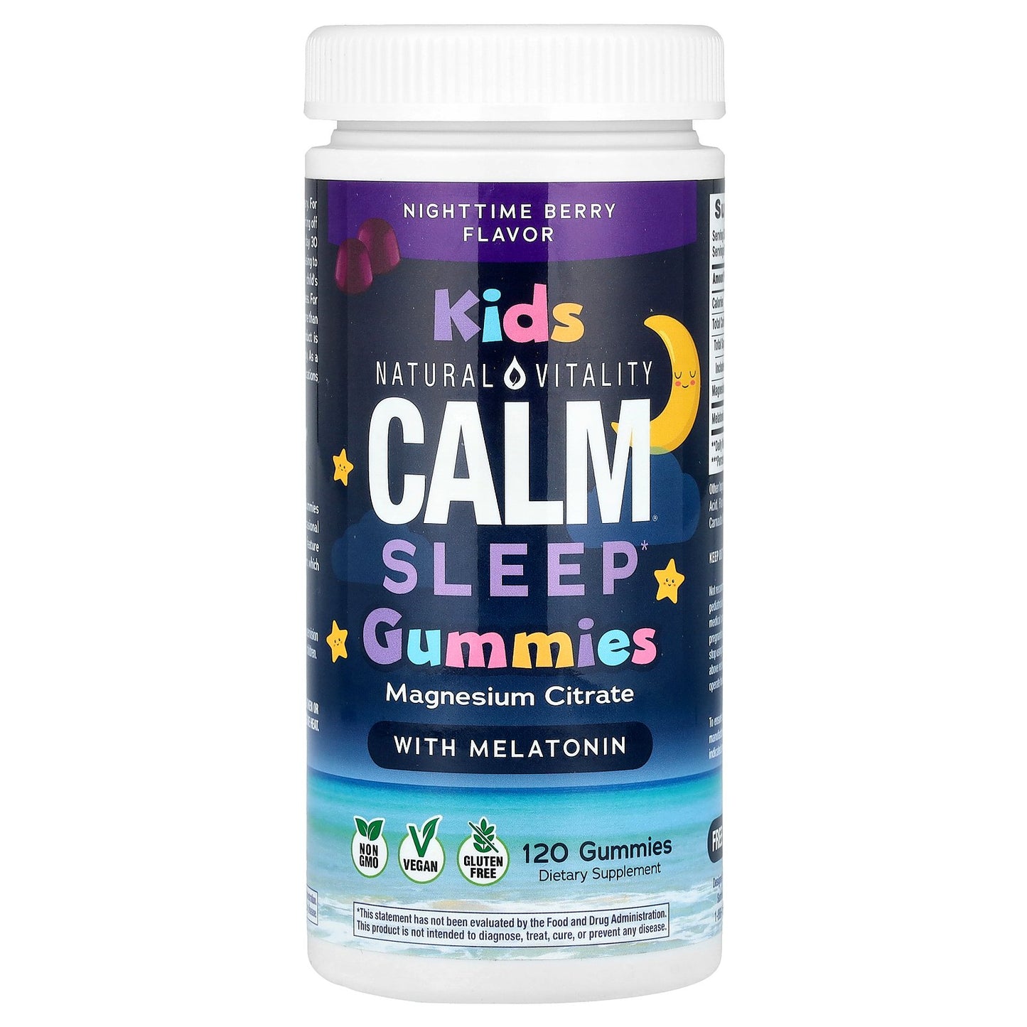 Natural Vitality, CALM®, Kids Sleep Gummies With Melatonin, Nighttime Berry, 120 Gummies