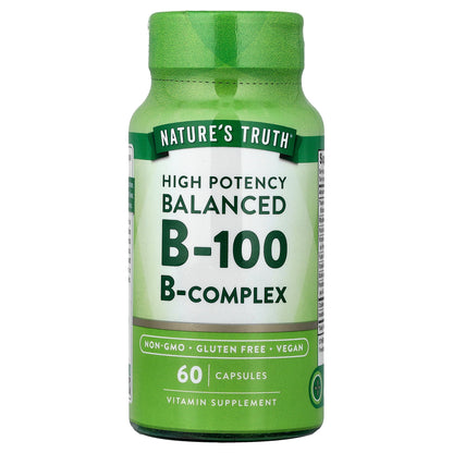 Nature's Truth, Balanced B-100, High Potency, 60 Capsules