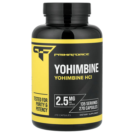 Primaforce, Yohimbine HCI, 270 Capsules (2.5 mg per Capsule)