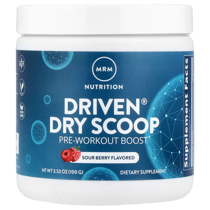MRM Nutrition, Driven® Dry Scoop, Pre-Workout Boost, Sour Berry, 3.53 oz (100 g)