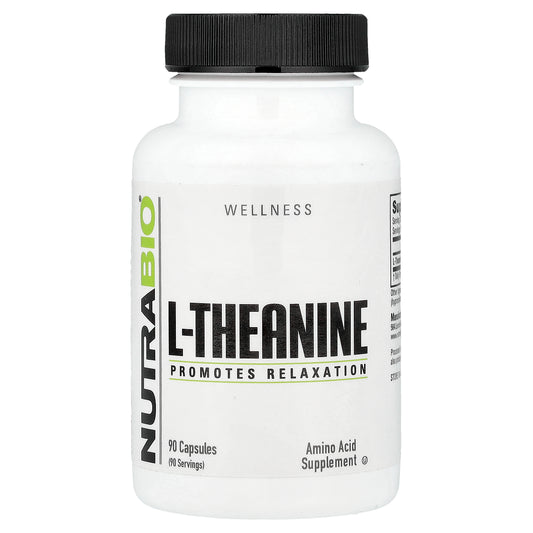 NutraBio, L-Theanine, 90 Capsules (200 mg per Capsule)