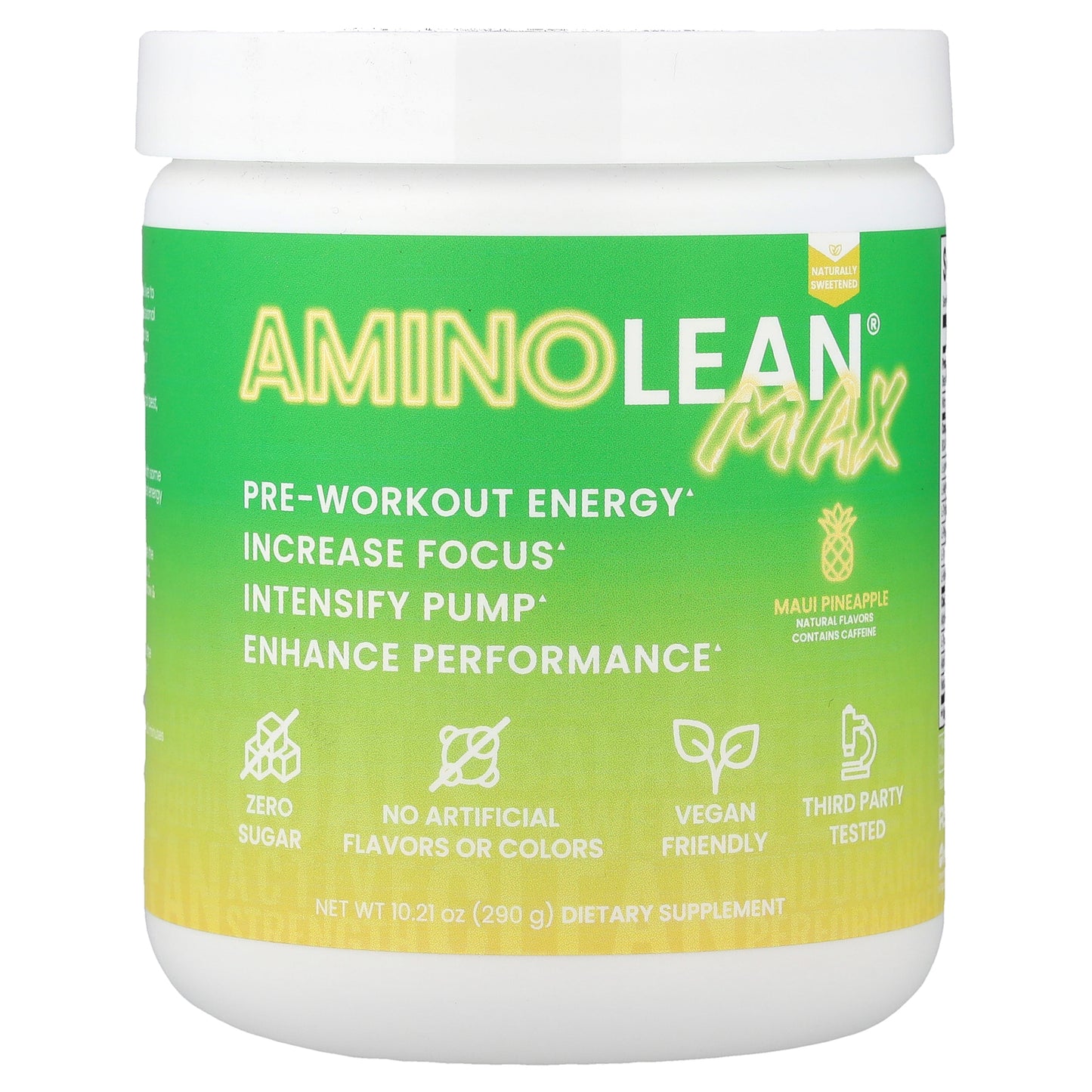 RSP Nutrition, AminoLean® Max, Pre-Workout Energy, Maui Pineapple, 10.21 oz (290 g)