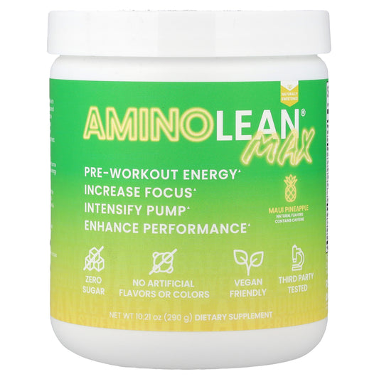 RSP Nutrition, AminoLean® Max, Pre-Workout Energy, Maui Pineapple, 10.21 oz (290 g)