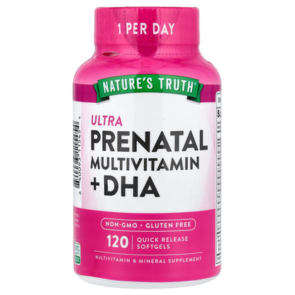 Nature's Truth, Ultra Prenatal Multivitamin + DHA, 120 Quick Release Softgels