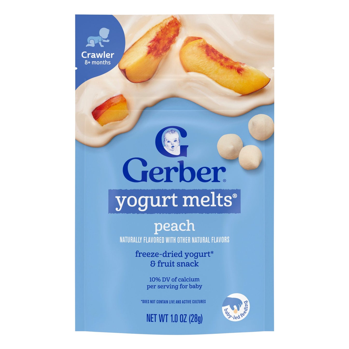 Gerber, Yogurt Melts®, 8+ Months, Peach, 1 oz (28 g)