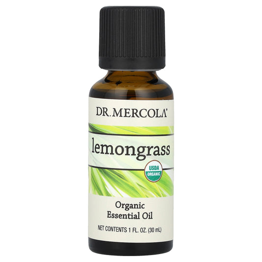 Dr. Mercola, Organic Essential Oil, Lemongrass, 1 fl oz (30 ml)