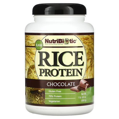 NutriBiotic, Raw Rice Protein, Chocolate, 1 lbs 6.9 oz (650 g)