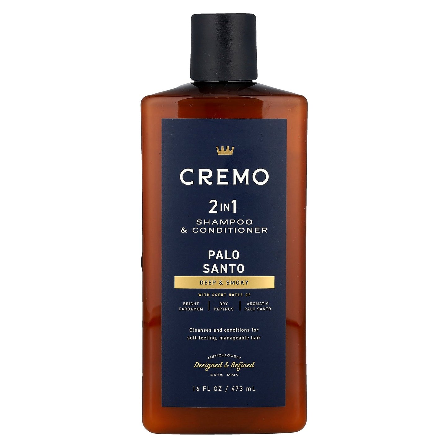 Cremo, 2 in 1 Shampoo & Conditioner, Palo Santo, 16 fl oz (473 ml)