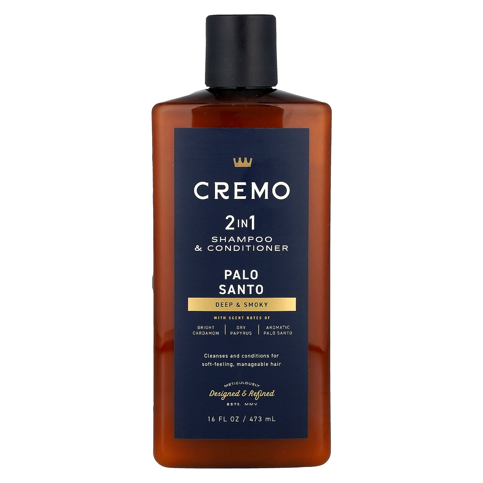 Cremo, 2 in 1 Shampoo & Conditioner, Palo Santo, 16 fl oz (473 ml)