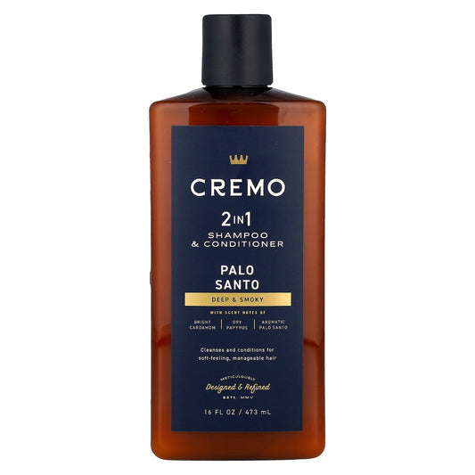 Cremo, 2 in 1 Shampoo & Conditioner, Palo Santo, 16 fl oz (473 ml)