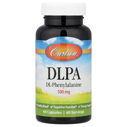 Carlson, DLPA, DL-Phenylalanine, 500 mg, 60 Capsules