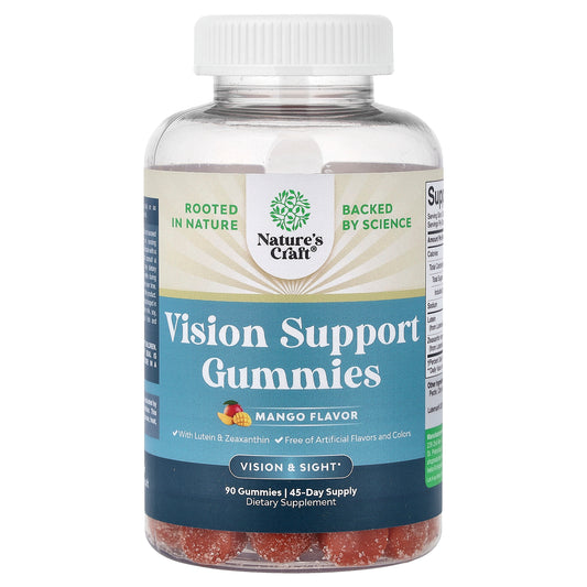 Nature's Craft, Vision Support Gummies, Mango, 90 Gummies