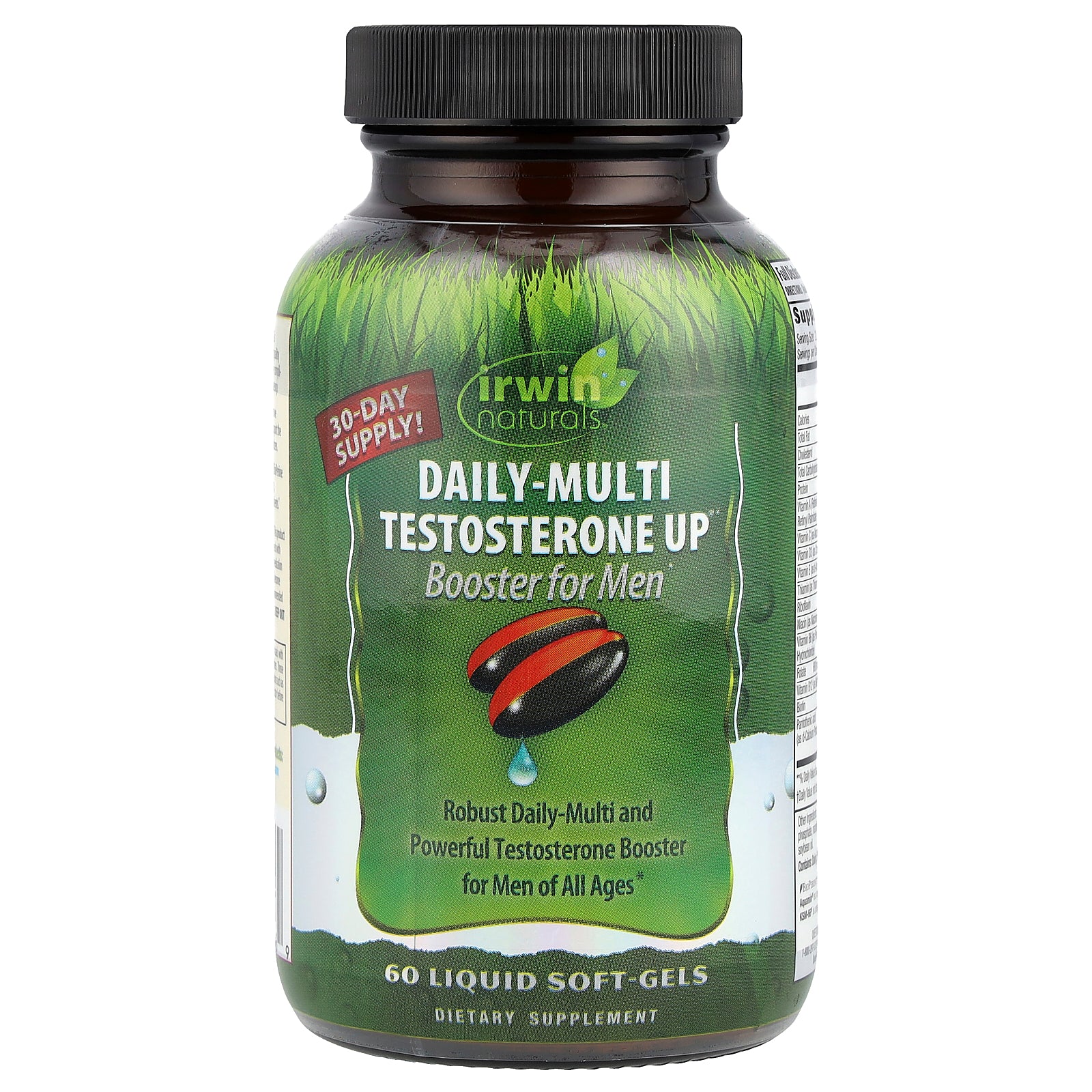 Irwin Naturals, Daily-Multi Testosterone Up ® Booster For Men, 60 Liquid Soft-Gels