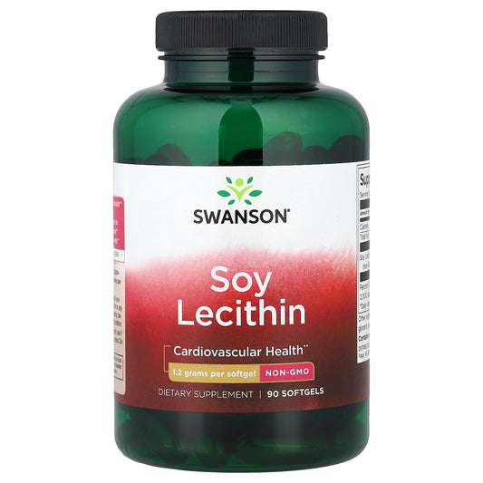 Swanson, Soy Lecithin, 1,200 mg, 90 Softgels