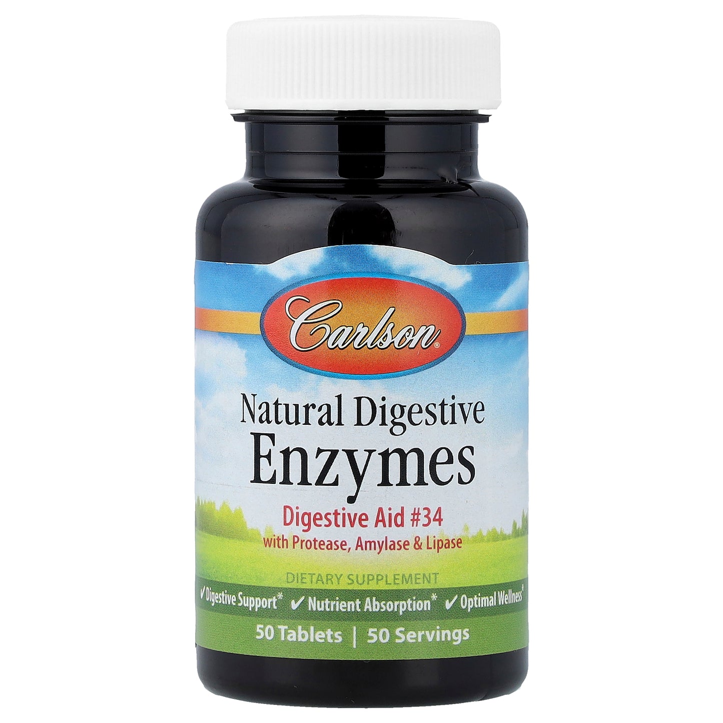 Carlson, Natural Digestive Enzymes , 50 Tablets