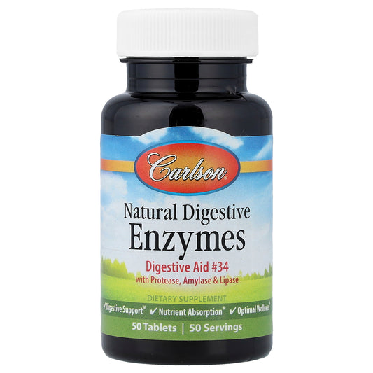 Carlson, Natural Digestive Enzymes , 50 Tablets