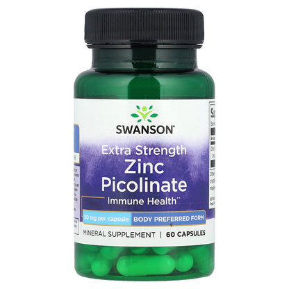 Swanson, Zinc Picolinate, 50 mg, 60 Capsules