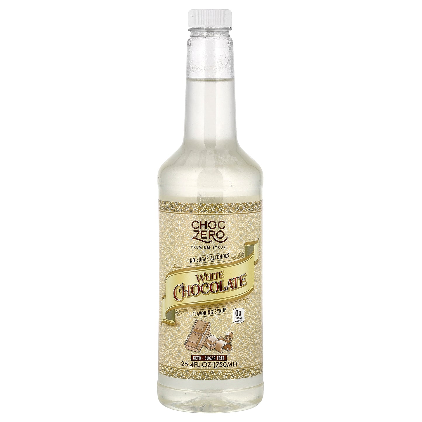 ChocZero, Premium Syrup, White Chocolate, Sugar Free, 25.4 fl oz (750 ml)