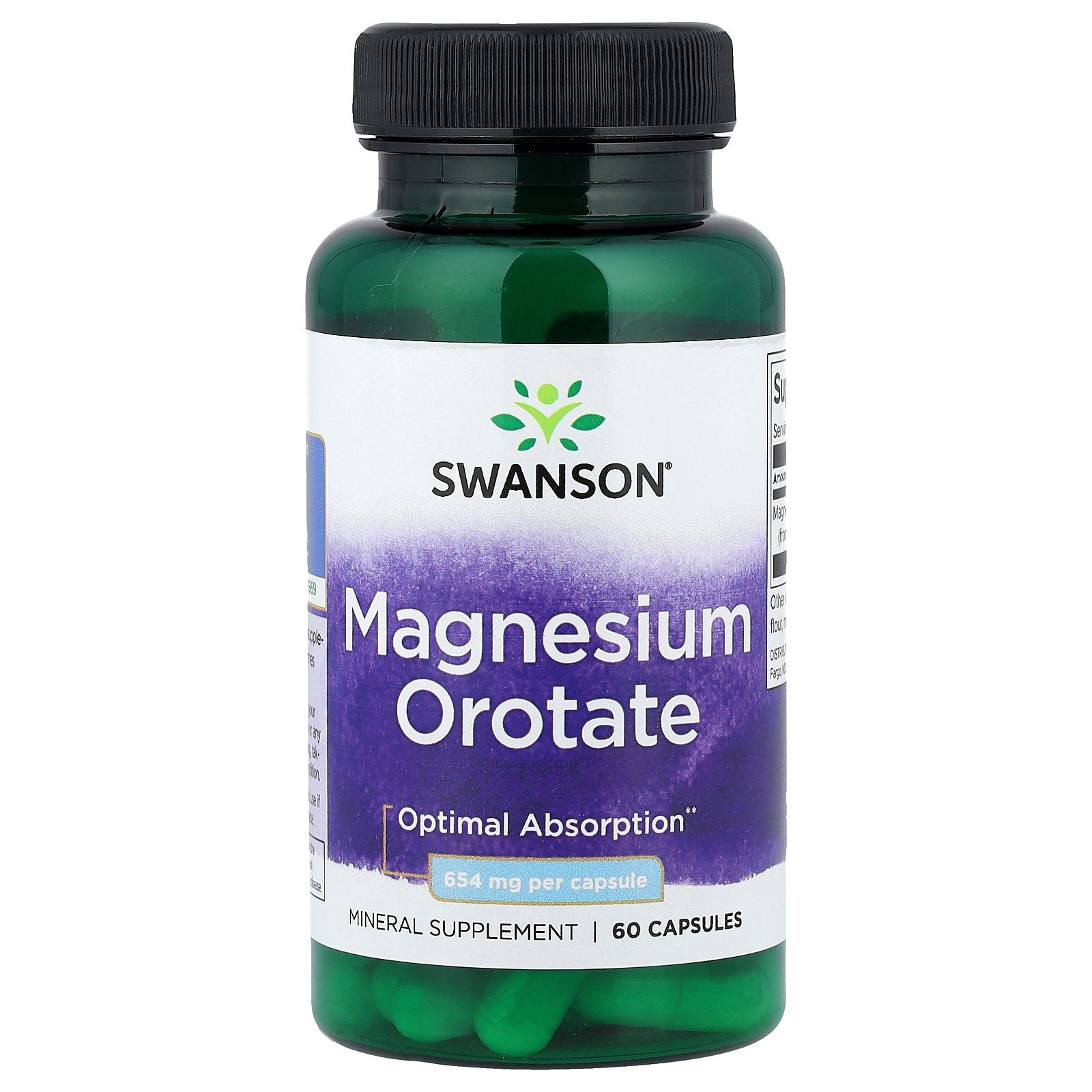 Swanson, Magnesium Orotate, 654 mg, 60 Capsules