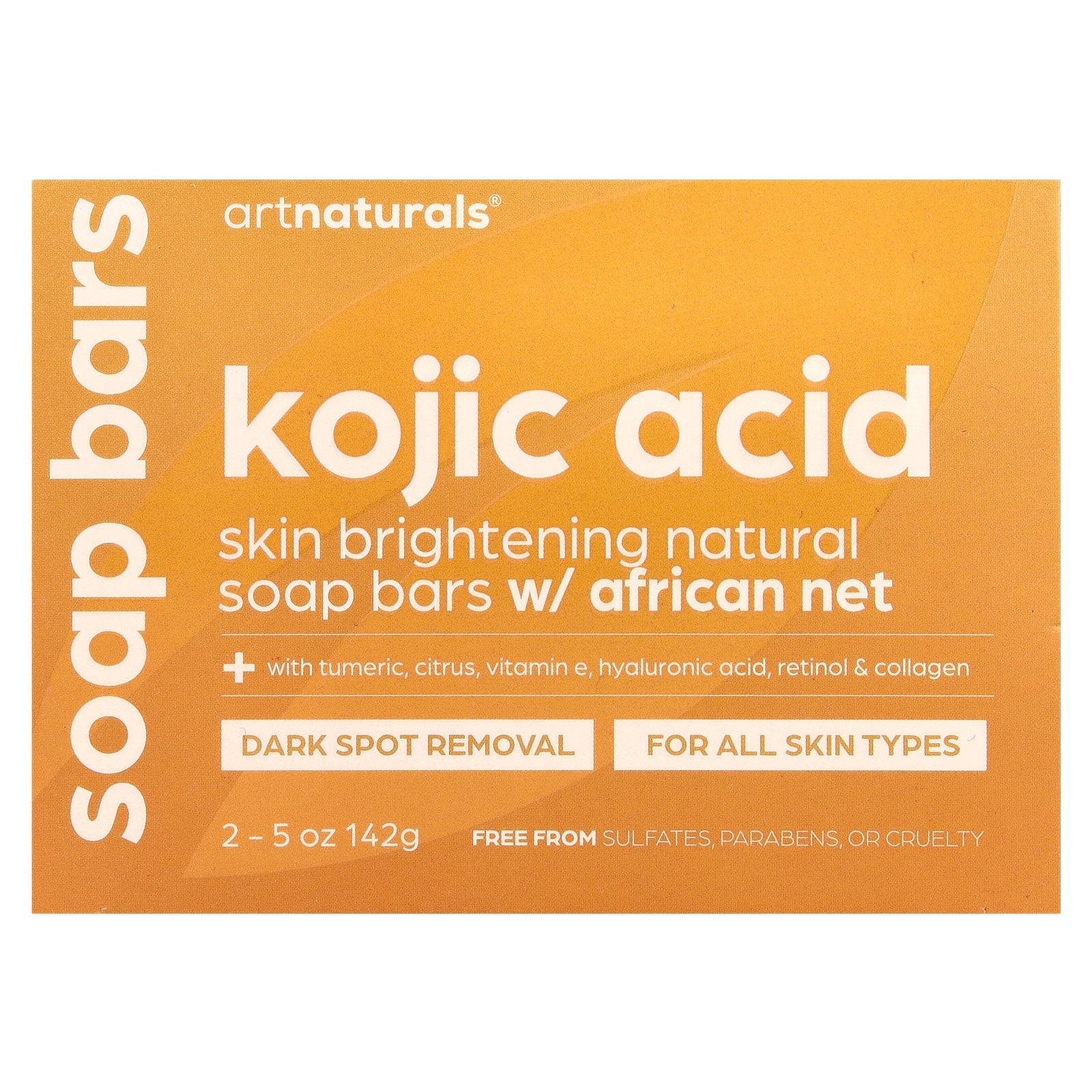 artnaturals, Kojic Acid Bar Soap, 2 Bars, 5 oz (142 g)