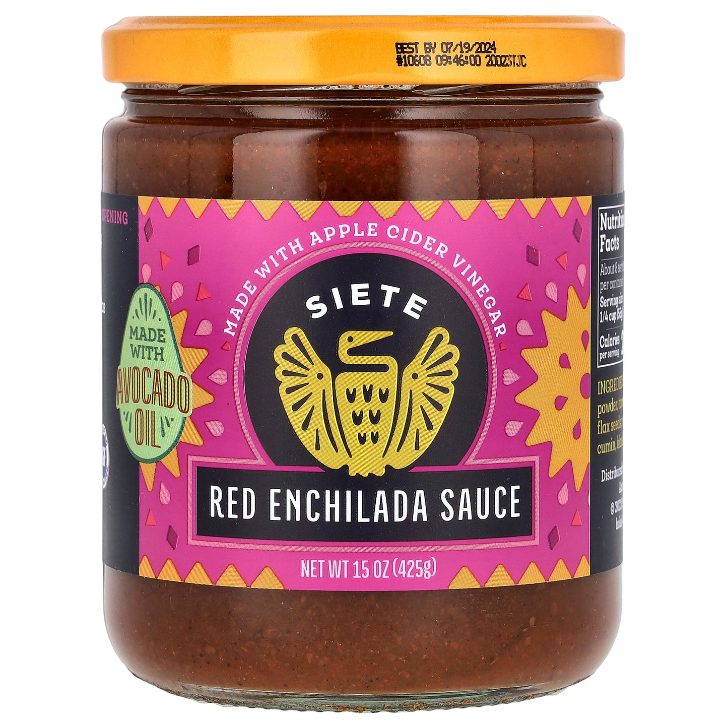 Siete, Red Enchilada Sauce, 15 oz (425 g)