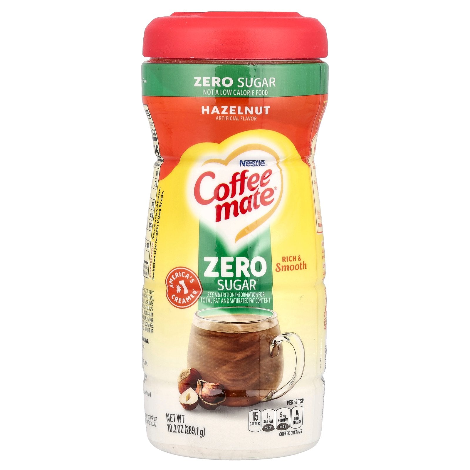 Coffee Mate, Powder Coffee Creamer, Zero Sugar, Hazelnut, 10.2 oz (289.1 g)