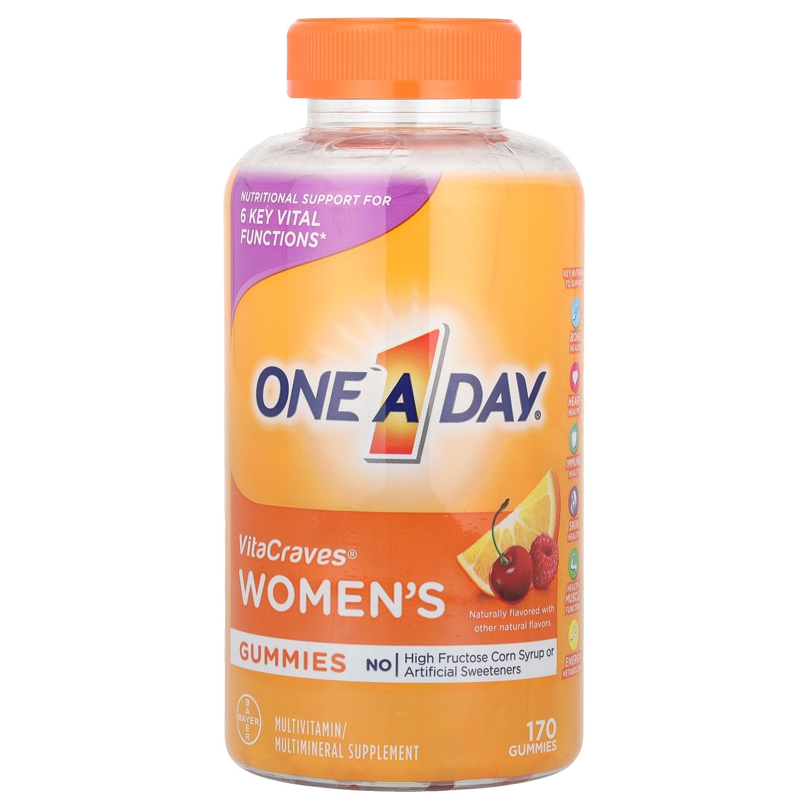 One-A-Day, VitaCraves® , Women's Multivitamin/Multimineral Supplement Gummies, 170 Gummies