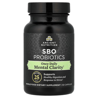 Ancient Nutrition, SBO Probiotics, Mental Clarity, 30 Capsules