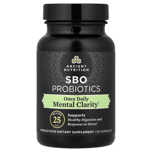 Ancient Nutrition, SBO Probiotics, Mental Clarity, 30 Capsules